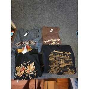 Vancouver Canada Shirt Lot 4 Mens XL Mixed Brands Graphic Travel Souvenir